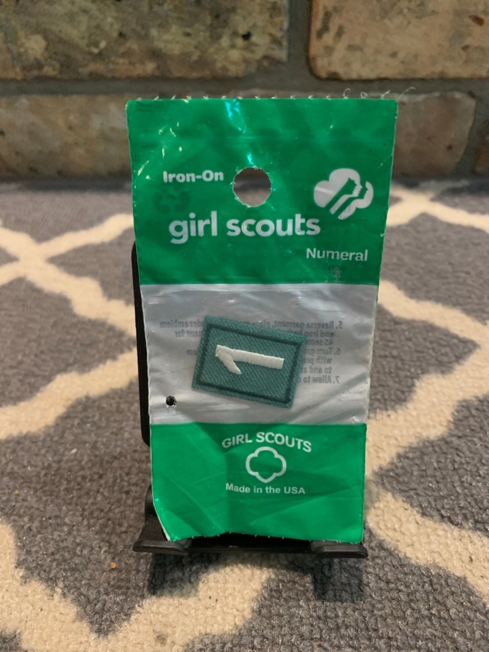 Girl Scouts Iron-On Numeral Patch in Green